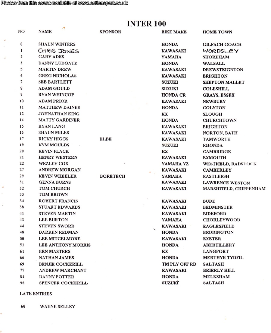 Event programme page